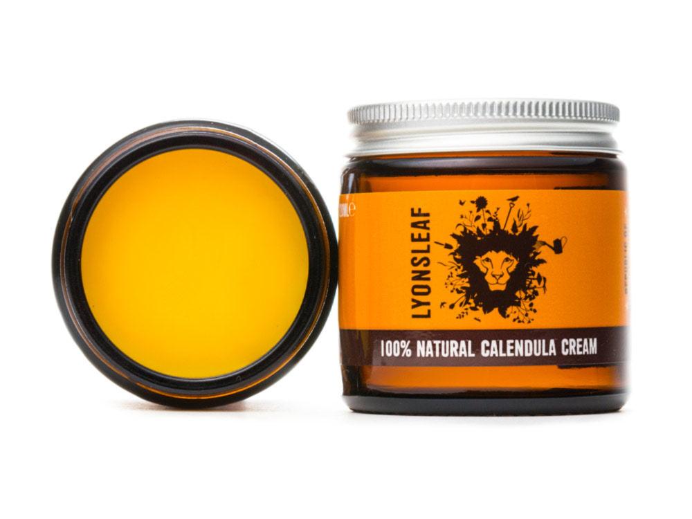 Calendula cream jar and contents