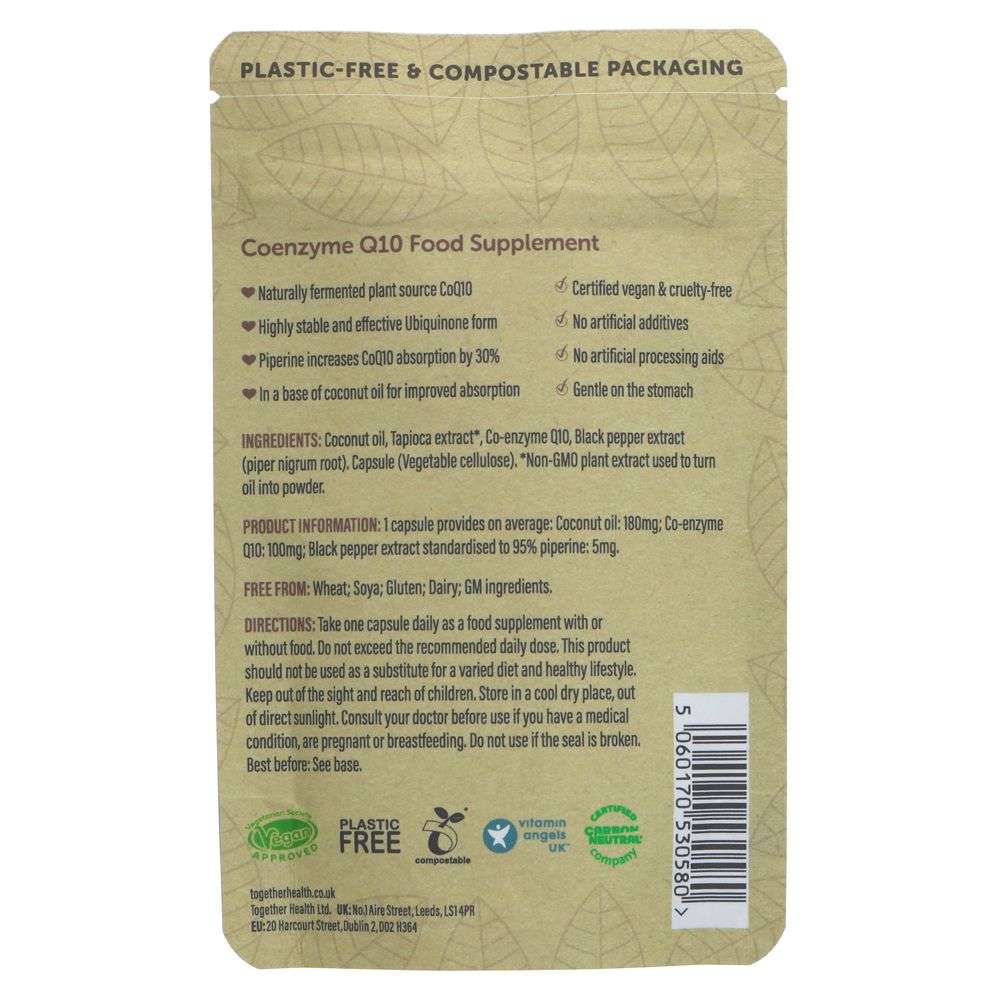 Co-enzyme Q10 Food Supplement - Together Health - 30 vegecaps