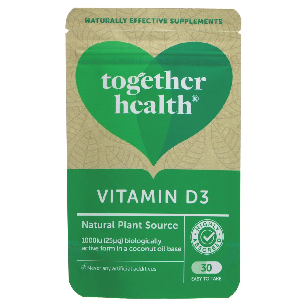 Vitamin D3 Natural Plant Source - Together Health - 30 vegecaps