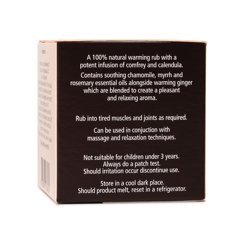 Lyonsleaf Comfrey and calendula muscle rub Product packaging with text on a white background