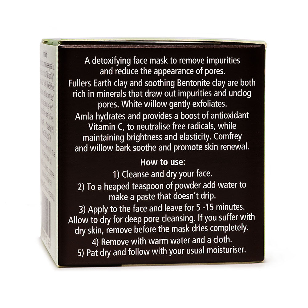 Lyonsleaf Pore cleansing charcoal face mask with instructions on how to use