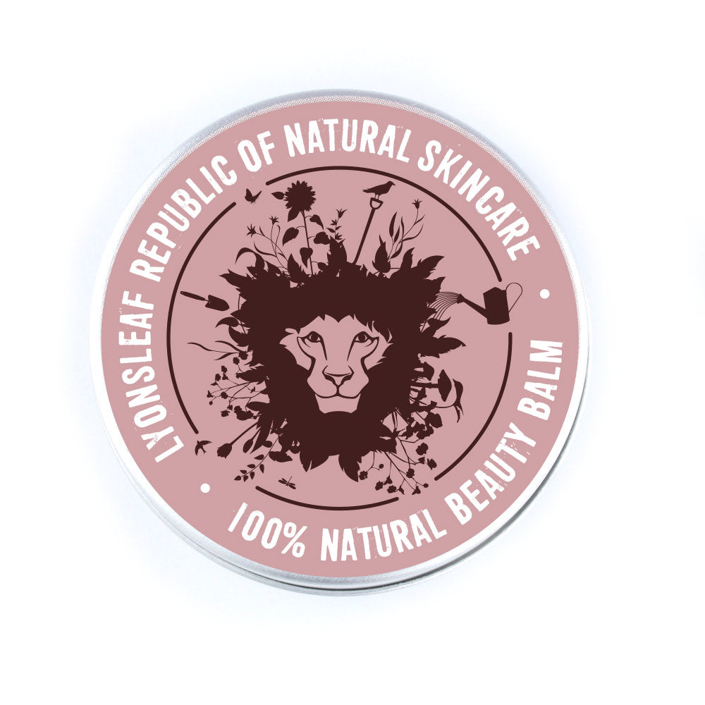 Lyonsleaf Beauty Balm sample, pink label on white background