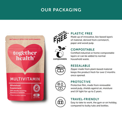 Wholefood Multivitamin with Minerals - Together Health - 30 vegecaps