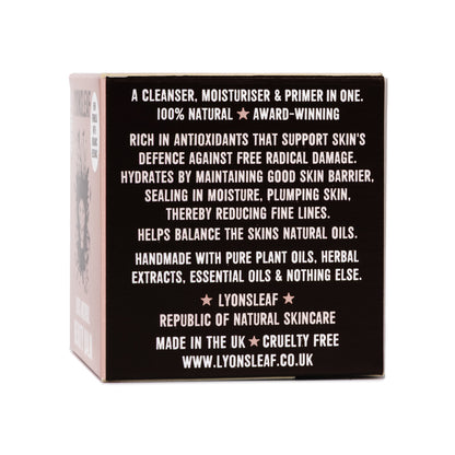 Product packaging with text to maintain skin barrier on a white background