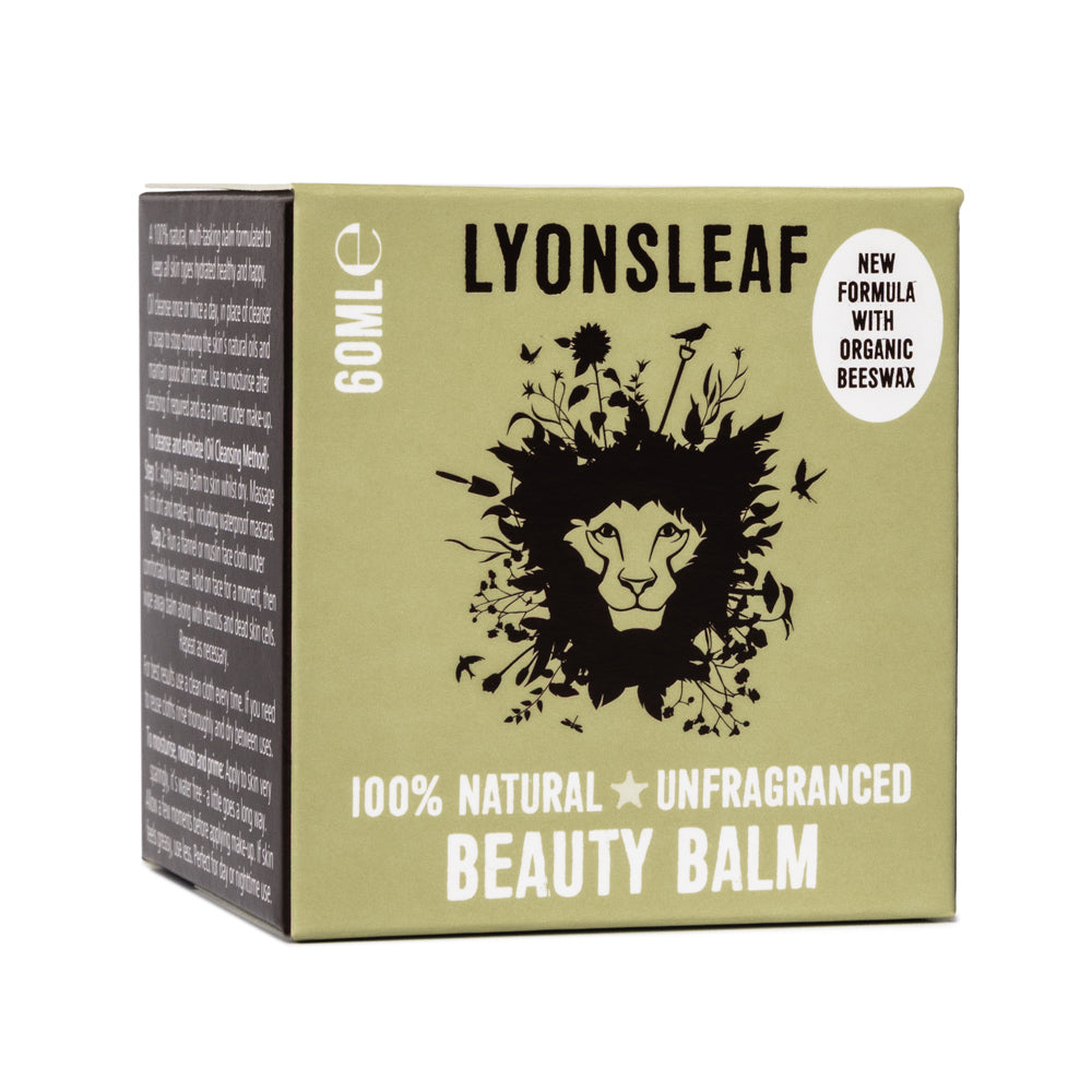Lyonsleaf Unfragranced Beauty Balm new formula with beeswax box