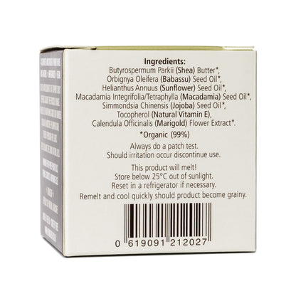 Lyonsleaf Vegan Unfragranced Beauty Balm box side with INCI ingredients and barcode