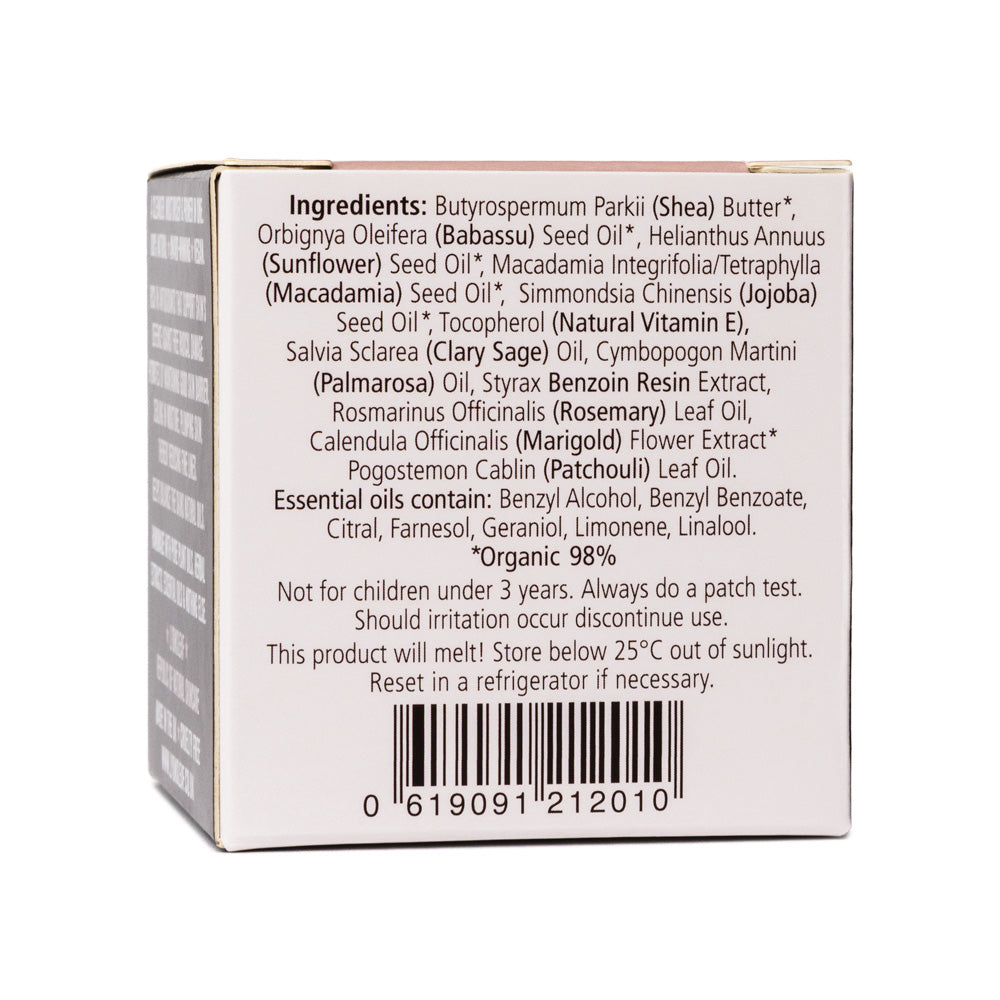 Lyonsleaf Vegan beauty balm Product packaging with ingredient list and barcode on a white background