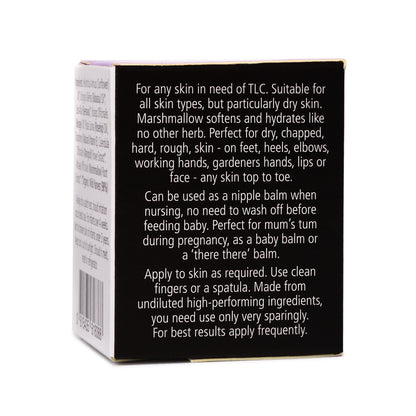 Lyonsleaf Calendula &amp; marshmallow balm for skin in need of TLC, packaging information to soften, hydrate and soothe skin. 