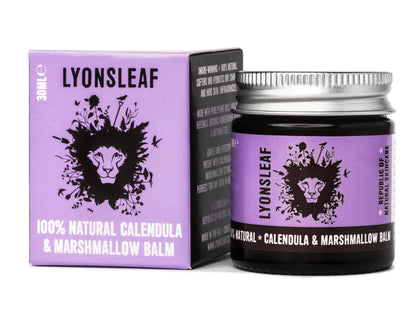LYONSLEAF calendula &amp; marshmallow balm 30ml jar and box 