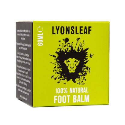 Lyonsleaf 100% Natural foot Balm for rough, dry skin box on white background