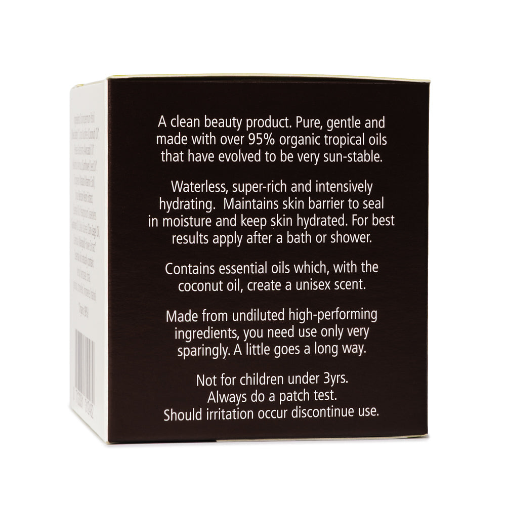 Lyonsleaf Body Butter box side with information on using the water-free product for best results