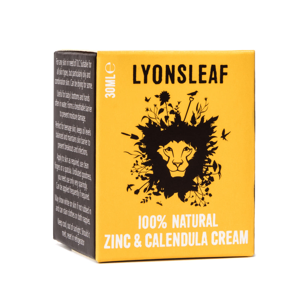  Lyonsleaf 100% Natural Zinc &amp; Calendula Cream packaging on a white background